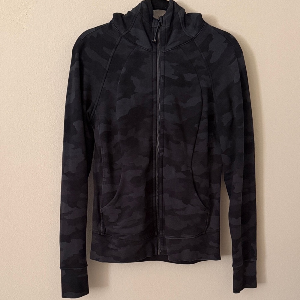 lululemon athletica Scuba Full-Zip Black Camo Hoodie